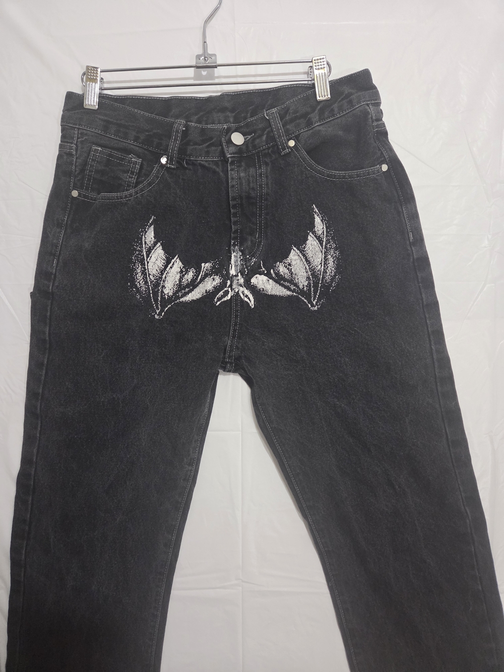 Men's Horror Streetwear Jeans Y2K Hip Hop Jeans - Picture 8 of 13